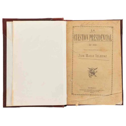 Iglesias, José María. La Cuestión Presidencial en 1876. México: Tipografía Literaria de Filomeno Mata, 1892.
