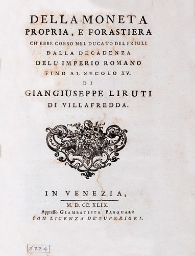 Costantini, Girolamo - Coins in a practical and moral sense. Coins in a practical and moral sense. Reasoning divided into seven chapters, dedicated to