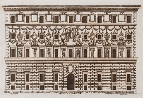 Ferrerio, Pietro - Palaces in Rome of the most famous architects… First Book. New architectural drawings, and plans of the palaces of Rome by the most