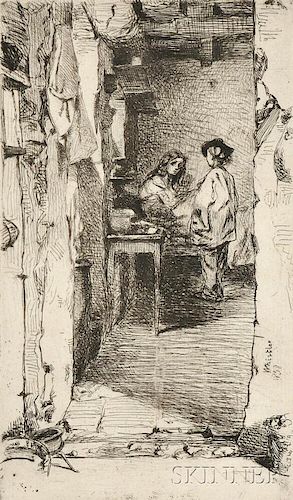 James Abbott McNeill Whistler (American, 1834-1903)      The Rag Gatherers'