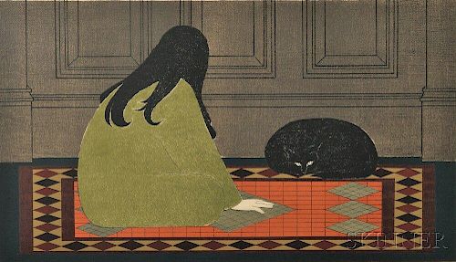 Will Barnet (American, 1911-2012)      Dialogue in Green