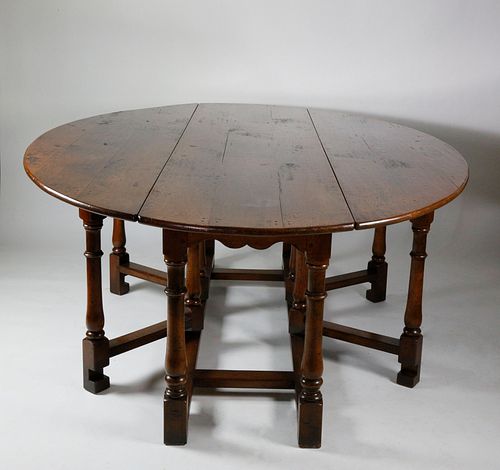 English Oak Oval Gateleg Dining Table