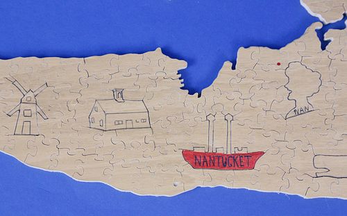 136 Piece Wood Jigsaw Puzzle "The Nantucket Puzzle"