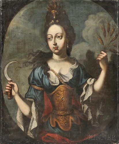 School of Pierre Mignard (French, 1612-1695)      Mademoiselle de la Fontaine as Demeter (Ceres)