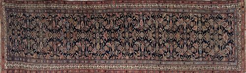 Antique Hand Woven Geometric Carpet Runner