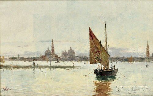 Antonio María de Reyna Manescau (Spanish, 1859-1937)      View of Venice