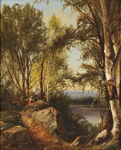 Julie Hart Beers (American, 1835-1913)      Hudson River School Landscape