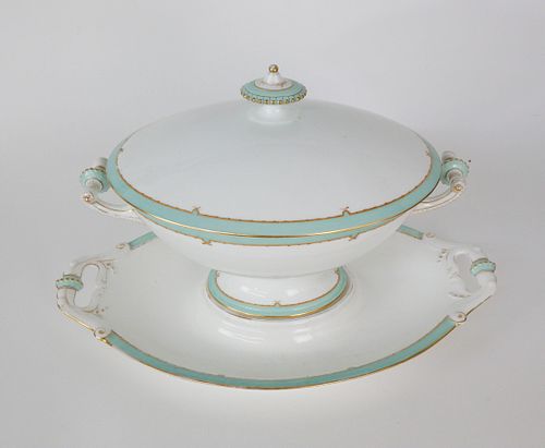 Tiffany & Co. Porcelain Covered Soup Tureen and Underplate