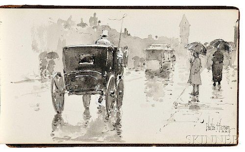 Childe Hassam (American, 1859-1935)      Rainy Day, Boston