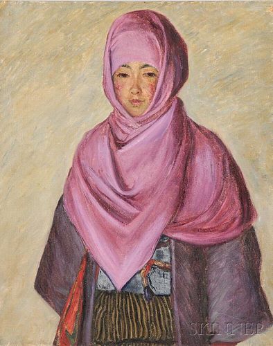 Lilla Cabot Perry (American, 1848-1933)      The Purple Shawl