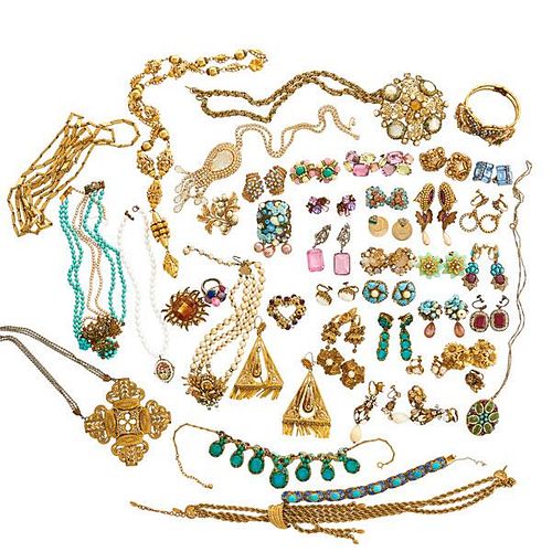 GROUP OF COSTUME JEWELRY, INCLUDES MIRIAM HASKELL