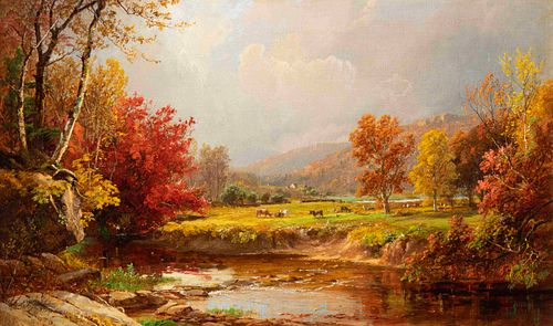Jasper Francis Cropsey
(American, 1823-1900)
Autumn Meadow Stream, 1876