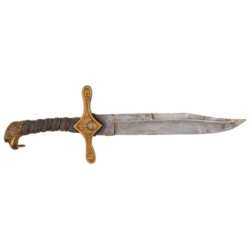 Rare Eagle Head Bowie Knife by Clarenbach and Herder of Philadelphia