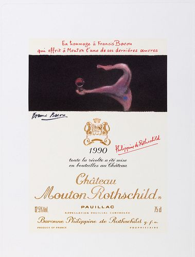 Francis Bacon (Dublino 1909-Madrid 1992)  - Chateau Mouton Rothschild, 1990