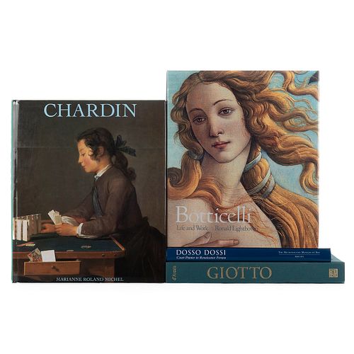 Roland Michel, Marianne / Flores D'Arcais, Francesca / Lightbown, Ronald. Chardin / Giotto / Botticelli / Dosso Dossi. Pzas: 4.