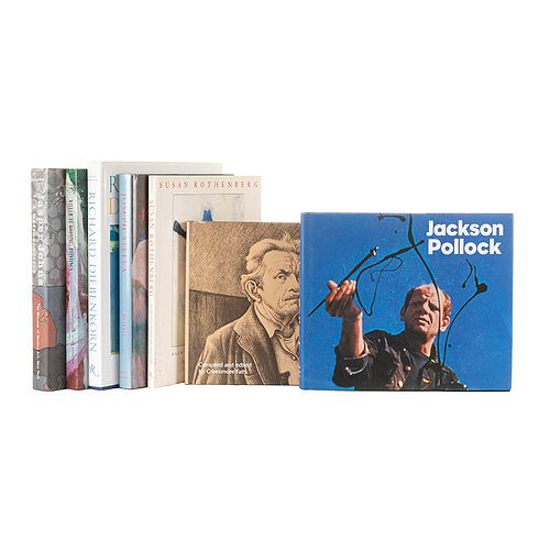 Libros sobre Jasper Johns, Richard Diebenkorn, Willem de Kooning, Jackson Pollock, Joseph Stella, Susan Rothenberg... Pzas: 7.