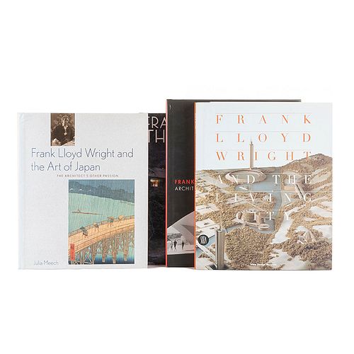 Libros sobre la Obra de Frank Lloyd Wright. The Masterworks / Frank Lloy Wright and the Art of Japan / The Living City... Piezas: 4.