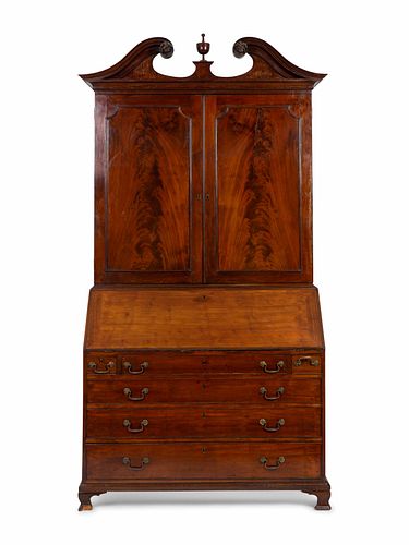 A George III Mahogany Secretary Bookcase
Height 96 x width 50 x depth 24 inches.