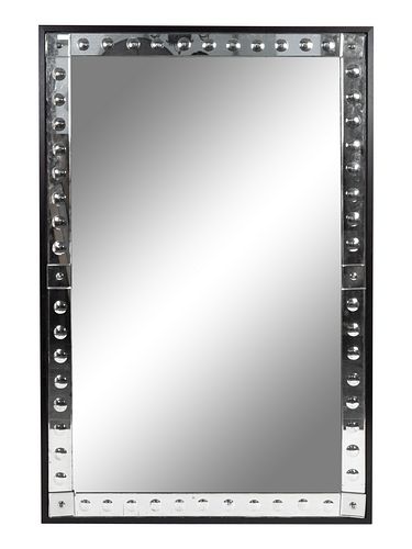 A Pair of Contemporary Reverse-Cut Glass Mirrors
Each 64 x 42 1/4 inches.