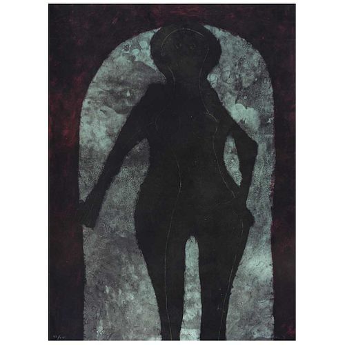 RUFINO TAMAYO, Mujer en negro, 1973, Signed, Lithography 47 / 75, 29.9 x 22" (76 x 56 cm)