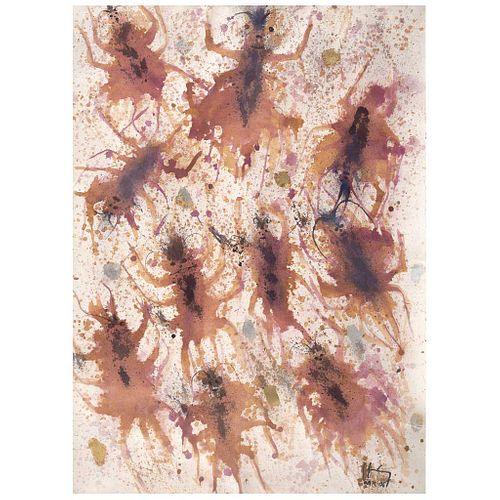 SERGIO HERNÁNDEZ, Insectos, Signed and dated Oax 06, Mixed technique on paper, 35.2 x 25.7" (89.5 x 65.5 cm), Certificate