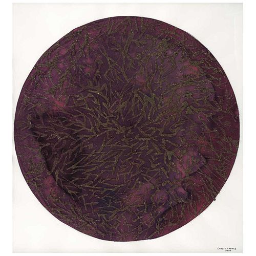 CARLOS SANTOS , # 11, series Mental landscape, Signed and dated 2020, Inks and copper powder on cotton paper, 20.4 x 18.8" (52 x 48 cm)