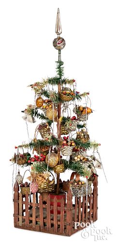 Decorated German feather tree