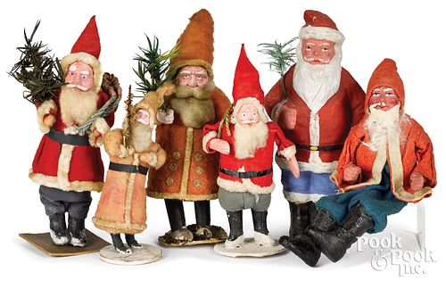 Six composition Santa Claus figures