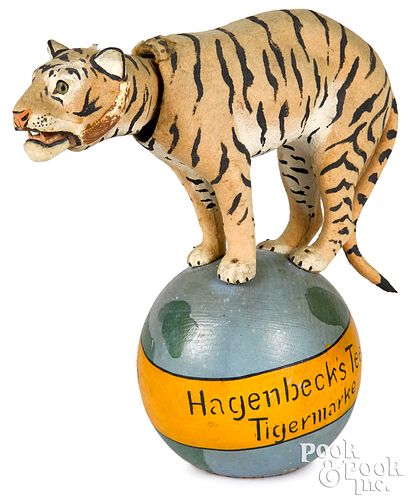 Roullet & Decamps clockwork tiger on a ball
