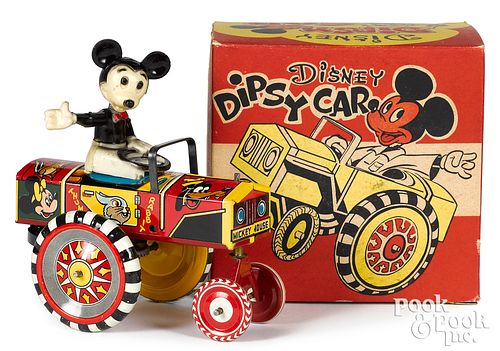 Marx tin lithograph wind-up Disney Dipsy Car