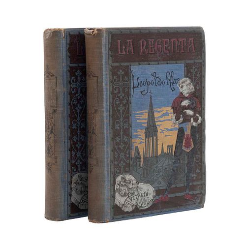 Alas, Leopoldo (Clarín). La Regenta. Barcelona: Biblioteca Artes y Letras, 1908. 405; 503 p. Con grabados de Gómez Polo.