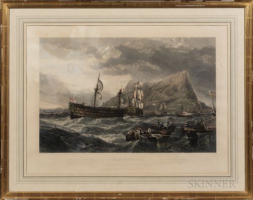 After Clarkson Stanfield (British, 1793-1867), THE VICTORY Towed into Gibraltar After the Battle of Trafalgar, Published by Thomas Agne