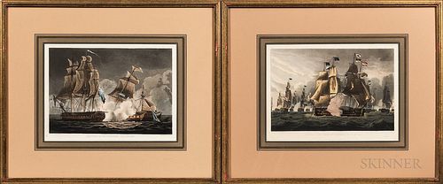 After Thomas Whitcombe (British, 1763-1824), Nineteen Plates from The Naval Achievements of Great Britain from the Year 1793 to 1817, P