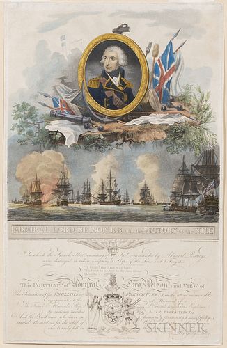 Piercy Roberts (British, active c. 1785-1824), Admiral Lord Nelson K.B. and the Victory of the Nile, Published by George Riley, London,