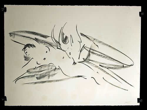 R. Nakian Lithograph, Leda and the Swan, 1980s - Proof