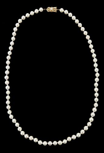 Mikimoto 18kt. Pearl Necklace 