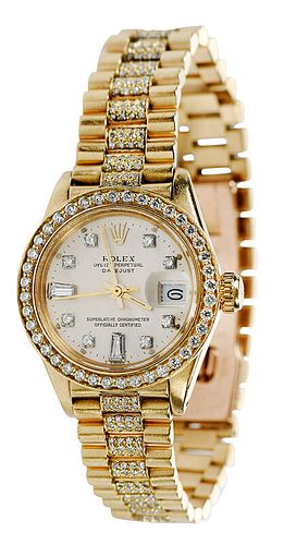 Rolex 18kt. Diamond Watch