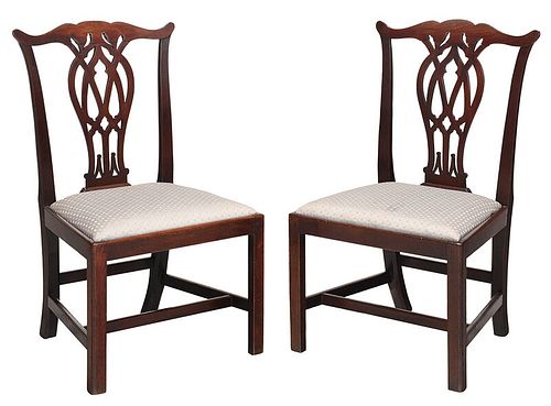 Fine Pair of Chippendale Mahogany Dining Chairs