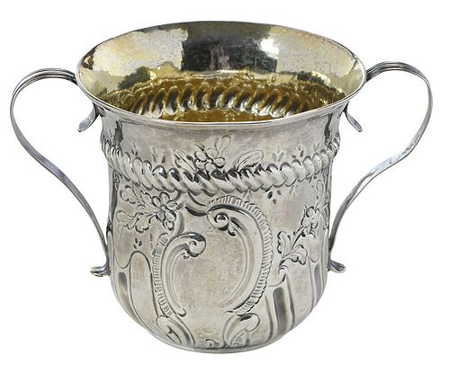 George III English Silver Porringer Cup