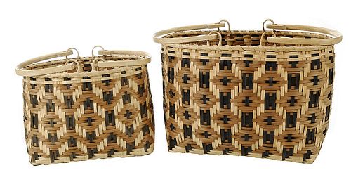 Two Carol Welch Cherokee Shopping Baskets