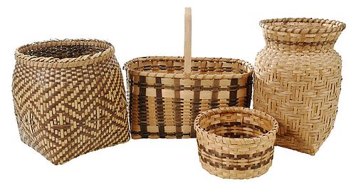 Four Cherokee Baskets