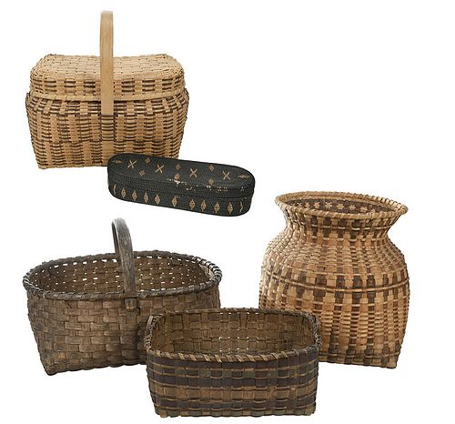 Five Assorted Baskets, Cherokee