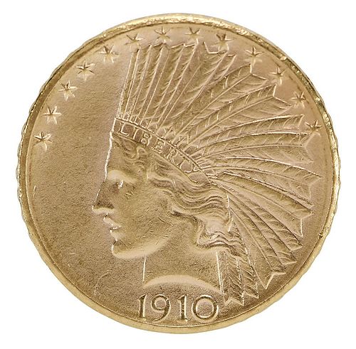 1910-D Indian Head $10 Gold Coin 