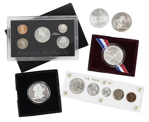 Group of Silver Coins and Rounds 