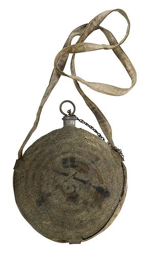 Civil War Era Canteen with Fabric Cover