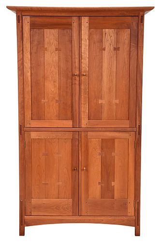 Arts and Crafts Style Stickley Cherry Cabinet