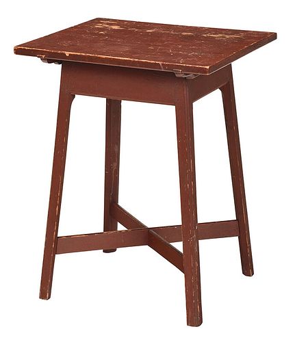 American Federal Red Painted Pine Table