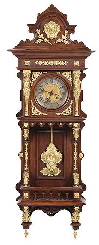 Lenzkirch Carved Oak Balcony Clock