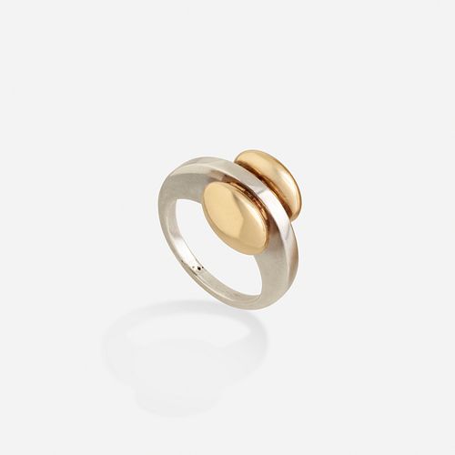 Pierre Cardin, Gold and sterling silver ring