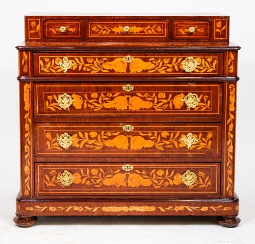 Dutch Marquetry Inlaid Commode